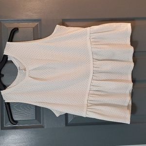 Elle White Peplum Dress Shirt